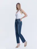 Victoria - High Rise Straight Jeans - Dark