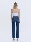 Victoria - High Rise Straight Jeans - Dark