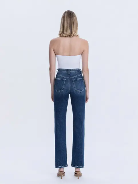 Victoria - High Rise Straight Jeans - Dark