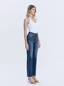 Victoria - High Rise Straight Jeans - Dark