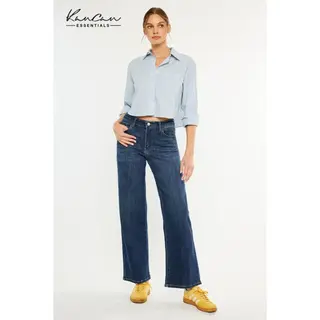 Samia Essentials High Rise Wide Dark Wash