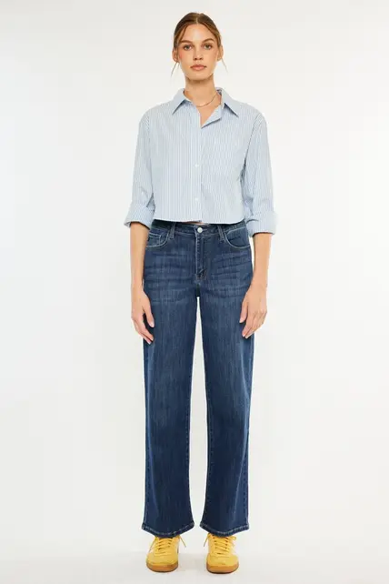 Samia Essentials High Rise Wide Dark Wash