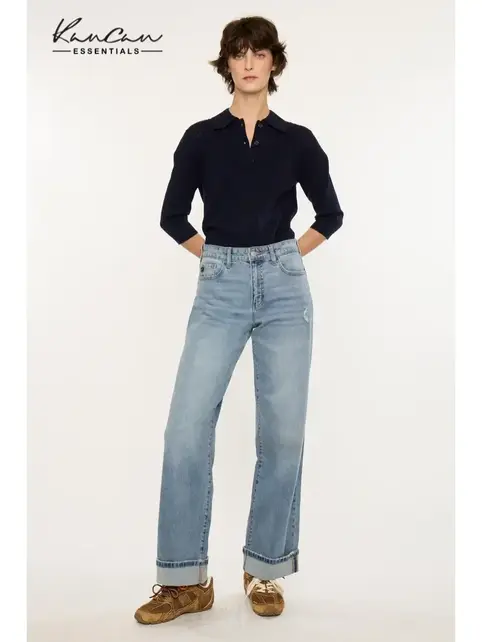 Bellen High Rise Wide Medium Wash