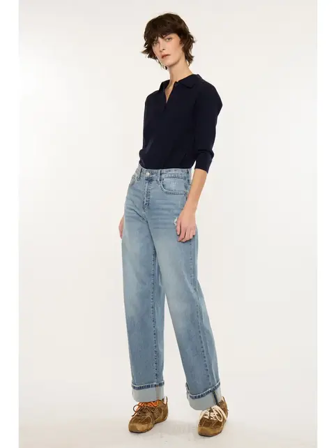 Bellen High Rise Wide Medium Wash
