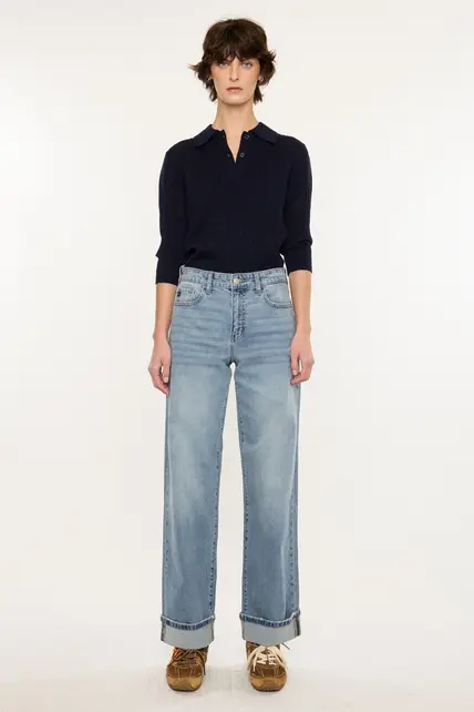 Bellen High Rise Wide Medium Wash