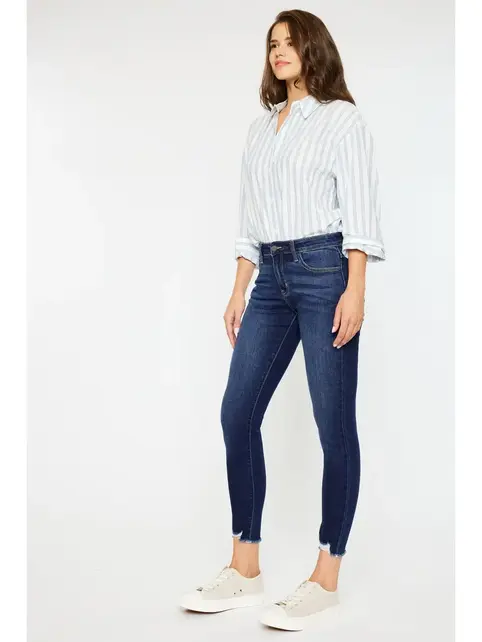 Willowbrook Mid Rise Ankle Skinny - Dark