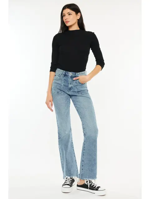 Hawthorne High Rise Flare Jean (Petite)  - Medium