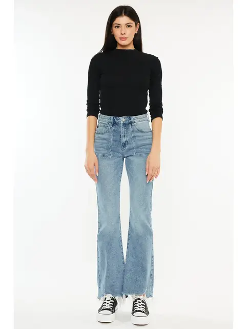 Hawthorne High Rise Flare Jean (Petite)  - Medium