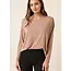 Mirrah Splash Dot Long Sleeve Top - Beige