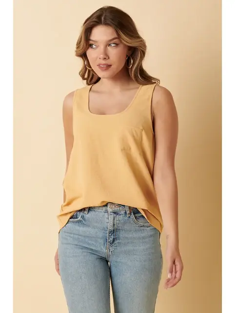 Minna Scoop Neck Pocket Tank