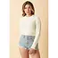 Mida Cable Knit Crop Sweater - Ivory