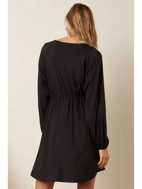 Millan Knit Dolman Sleeve Swing Dress - Charcoal