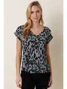 Meena Animal Top - Denim