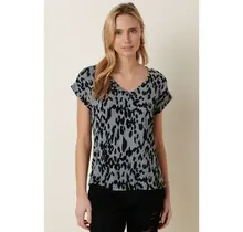 Meena Animal Top - Denim