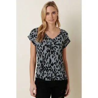Meena Animal Top - Denim