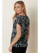 Meena Animal Top - Denim