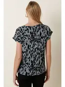 Meena Animal Top - Denim