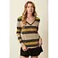 Mylla Bold Stripe Long Sleeve Knit Top - Mustard