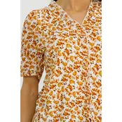 Lolla Ruffle Trim Button Down Blouse - Ivory Rust