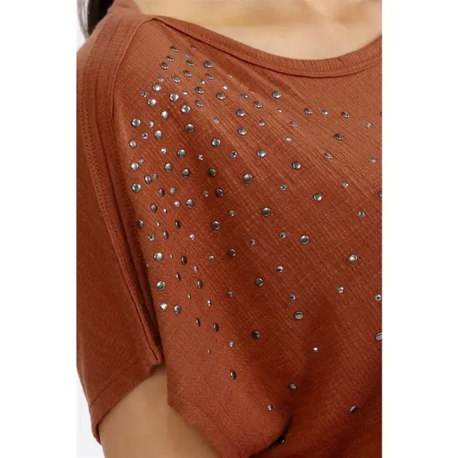 Lella Hot Fix Slub Dolman - Sierra