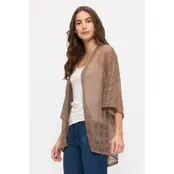 Floral Lace Kimono - Brown