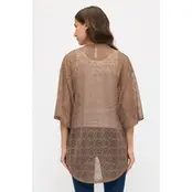 Floral Lace Kimono - Brown