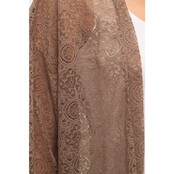 Floral Lace Kimono - Brown