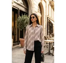 Saliana Plaid Shirt - Coffee