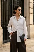 Selama Striped Shirt - White