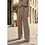 Solanda Striped Pants with Belt - Beige