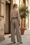 Solanda Striped Pants with Belt - Beige