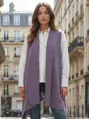 Delaire Sleeveless Knit Vest