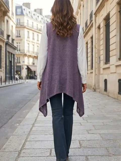 Delaire Sleeveless Knit Vest