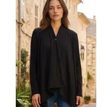 Dellanie Wrap Top w/ Button Front