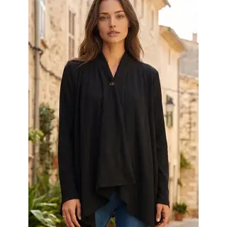 Dellanie Wrap Top w/ Button Front
