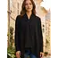Dellanie Wrap Top w/ Button Front
