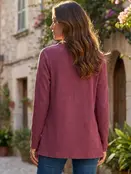 Dellanie Wrap Top w/ Button Front