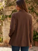 Dellanie Wrap Top w/ Button Front