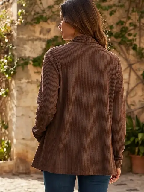 Dellanie Wrap Top w/ Button Front
