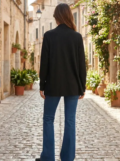 Dellanie Wrap Top w/ Button Front