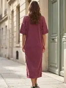 Daria Relaxed Fit Ribbed Maxi Dress