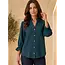Demmina Ruffle Button Blouse - Hunter Green