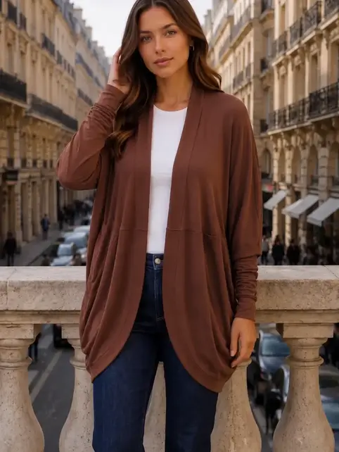 Delise Long Sleeve Cocoon Cardigan