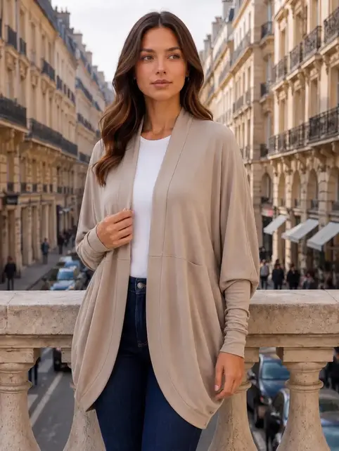 Delise Long Sleeve Cocoon Cardigan