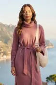 Dallia Cowl Neck Waist Tie Maxi Dress