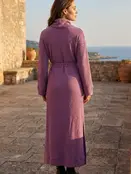 Dallia Cowl Neck Waist Tie Maxi Dress