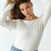 Barely There Boat Neck Micro-Ribbed Top