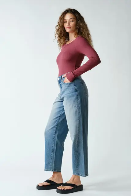 Barely There Boat Neck Micro-Ribbed Top
