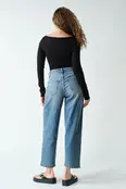 Barely There Boat Neck Micro-Ribbed Top