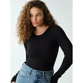 Seamless Ribbed Long Sleeve Top